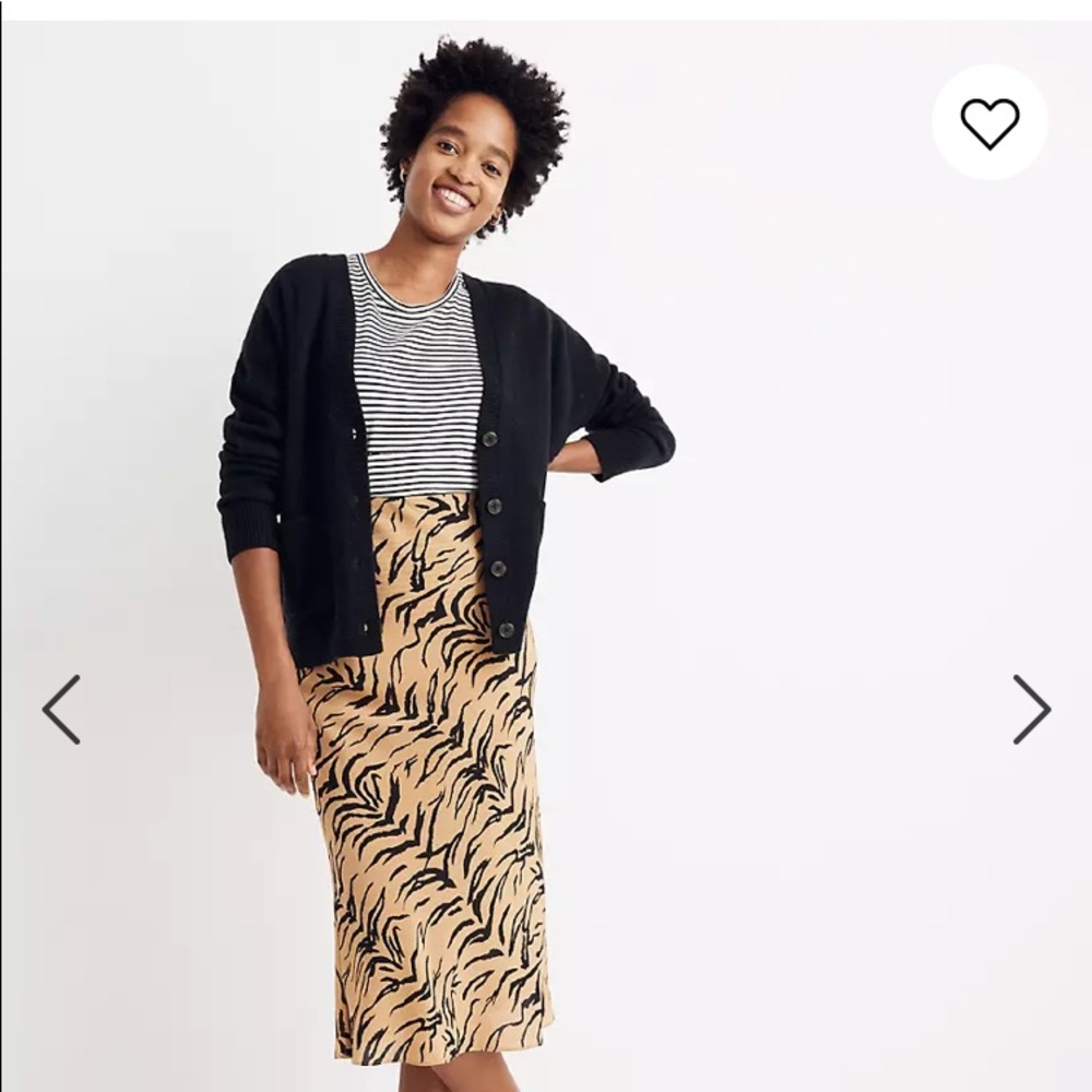 Madewell Tiger Print Midi Skirt